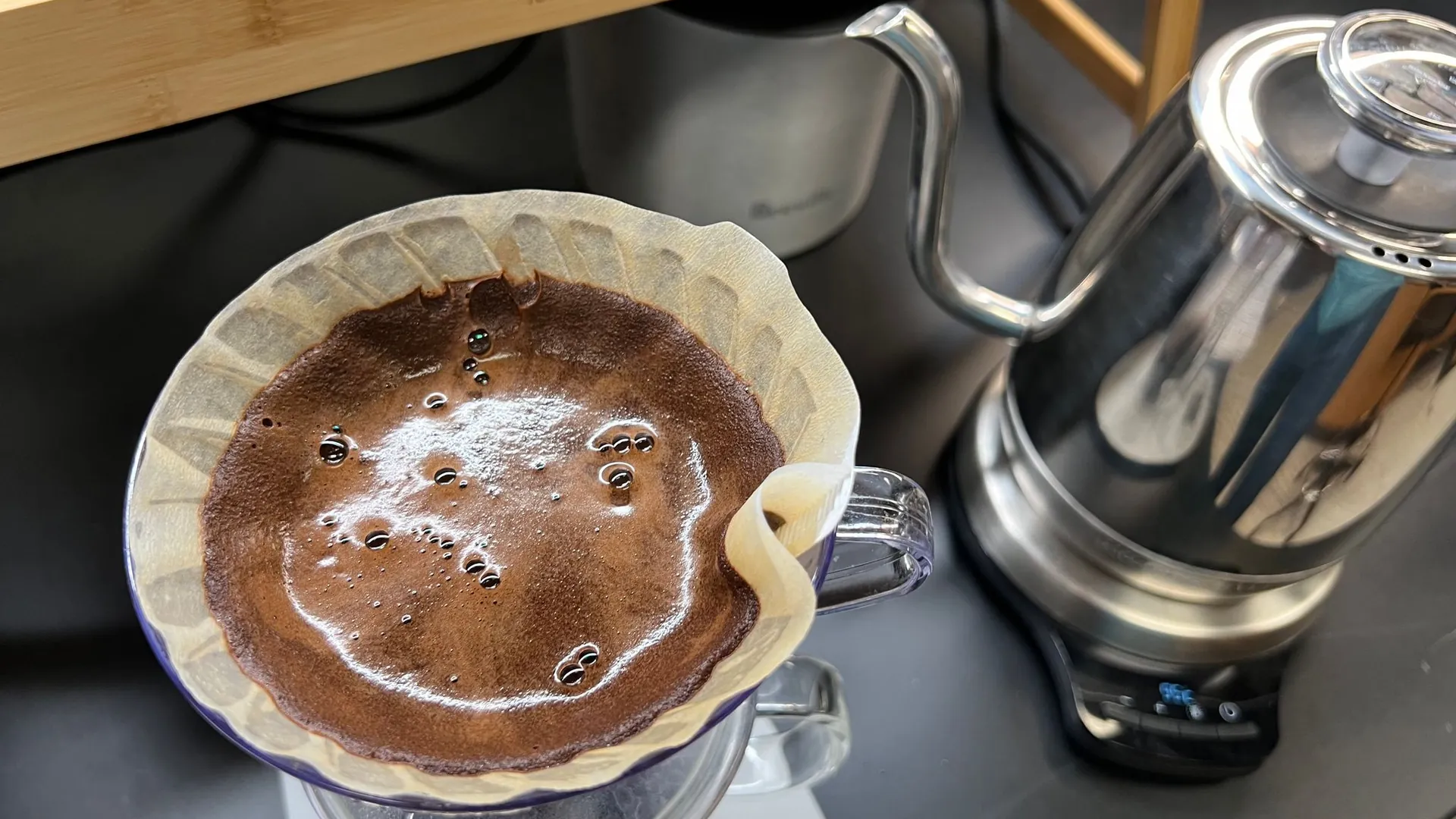 Morning coffee being brewed